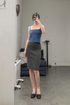 Swaying/Knit cashmere skirt SW23SS3B35 Deep gray